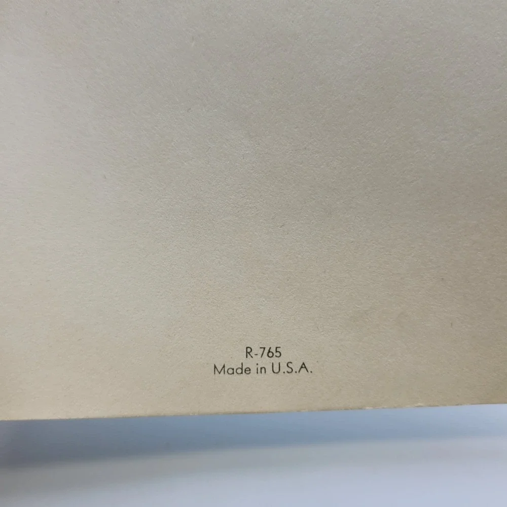 Vintage Christmas Card Three Wise Men Geo‎ & Anna Signed Gold Accent